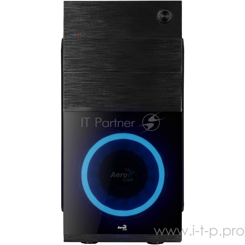 Корпус Aerocool Cs-105 Blue (mATX, без БП, 1x USB3.0, 1x USB2.0, 1x 12cm blue LED front fan)
