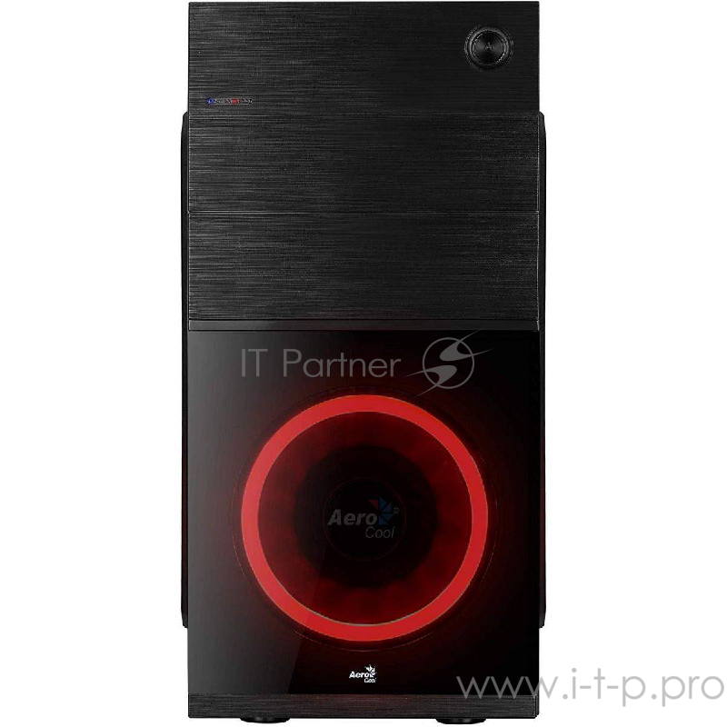 Корпус Aerocool Cs-105 Red (mATX, без БП, 1x USB3.0, 1x USB2.0, 1x 12cm red LED front fan)