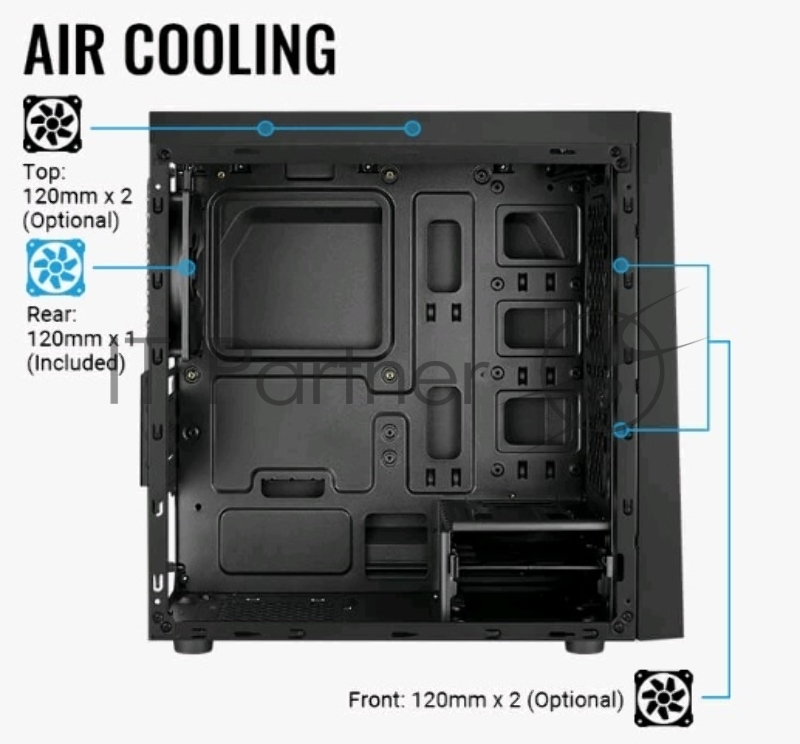 Корпус Aerocool Bolt Tempered Glass без БП, mATX, боковое окно, черный