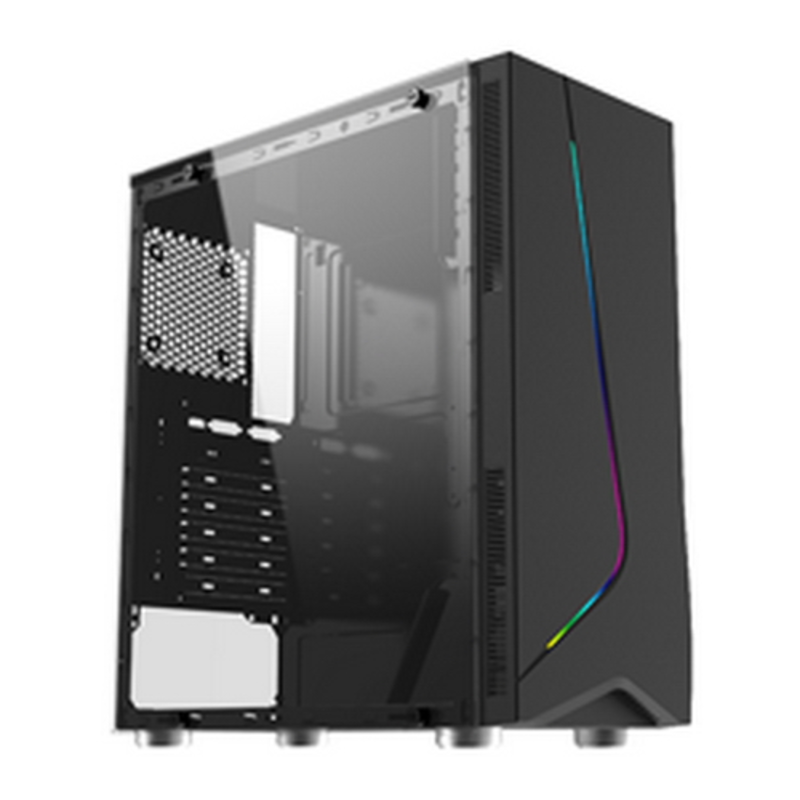 Eros EN43378 ATX, USB3.0x1+USB2.0x1, Rainbow LED FrontPanel, Left Tempered Glass, Rear SYNC XCR120 Fan