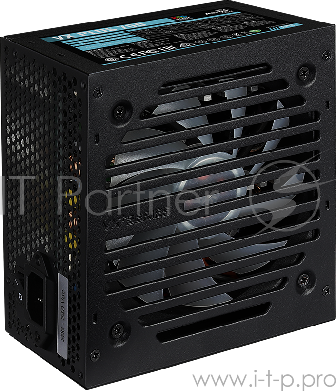 Блок питания Aerocool 700W Retail VX PLUS 700 RGB , подсветка, ATXv2.3 Haswell, fan 12cm, 500mm cable, power cord, PCIe 6+2P x2, SATA x6, PATA x3, FDD