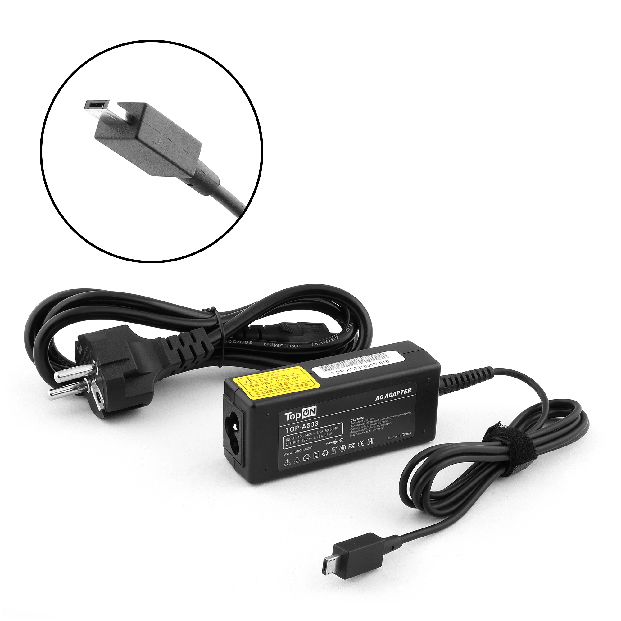 Блок питания для ноутбука Asus VivoBook S200, X201, F202E, Q200E, Taichi 11.6" Series. 19V 1.75A (4.0x1.35) 33W. ADP-33AW, EXA1206CH, AD890026.