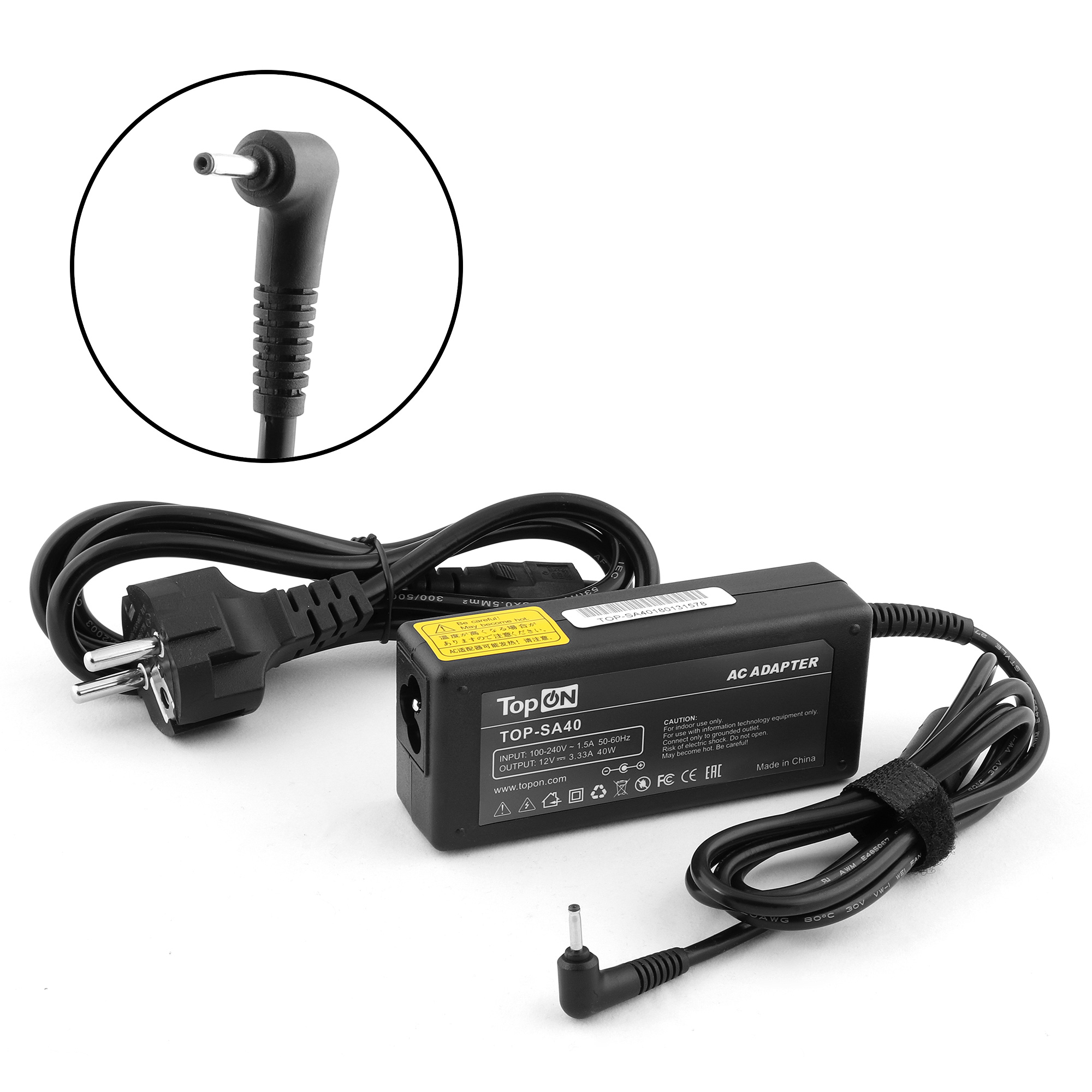 Блок питания для планшета Samsung ATIV Smart PC 500T, Pro 700T, Chromebook 3 Series. 12V 3.33A (2.5x0.7mm) 40W. BA44-00286A, AD-4012, ADP-40MH.