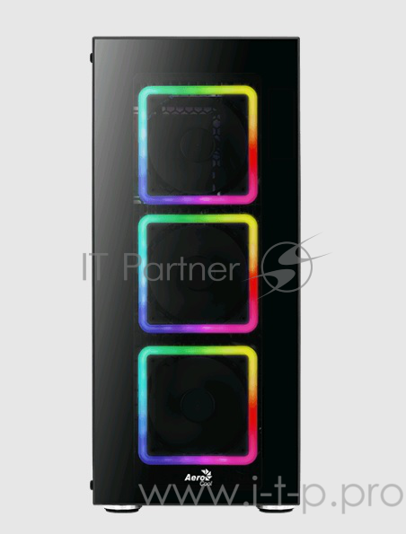 Корпус Aerocool Tor Pro без БП, ATX, боковое окно, закаленное стекло, пульт ДУ, контроллер вентиляторов, черный