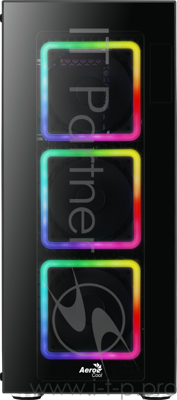Корпус Aerocool Tor Pro без БП, ATX, боковое окно, закаленное стекло, пульт ДУ, контроллер вентиляторов, черный