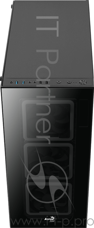 Корпус Aerocool Tor Pro без БП, ATX, боковое окно, закаленное стекло, пульт ДУ, контроллер вентиляторов, черный