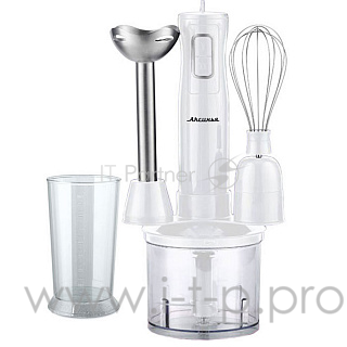 Блендер АКСИНЬЯ КС-302В белый: 450Вт,насадка из нерж.стали, измельчитель,венчик,2 скорости(Россия)(6)