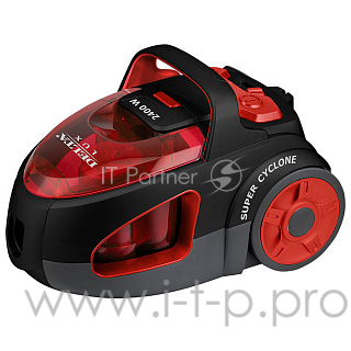 Пылесос DELTA LUX DL-0846 СУПЕР-ЦИКЛОН черн. с крас: 2400Вт,регулир.мощности, мощн. всасыв.420 Вт(1)