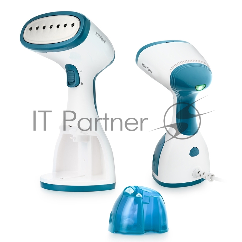 916-1-КТ Отпариватель Kitfort, Мощность: 900-1100 Вт.Объём резервуара для воды: 220 мл.голубой