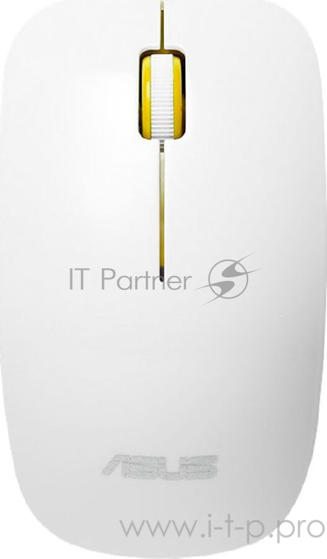 ASUS WT300 беспроводная мышь бело-жёлтая (1000/1600 dpi, USB, 3but+Roll, RF 2.4GHz, Optical, 90XB0450-BMU030)
