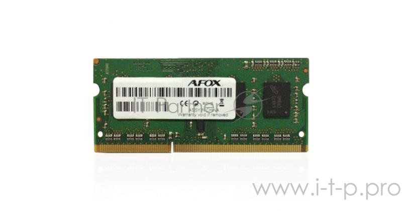 Оперативная память SO-DIMM DDR 3 DIMM 4Gb PC12800, 1600Mhz, AFOX (AFSD34BN1P) (retail)