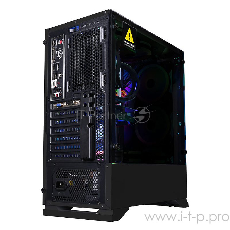 Корпус 1STPLAYER RAINBOW R6 / ATX, tempered glass side panel / 1x 120mm LED fan inc. / R6-1R1