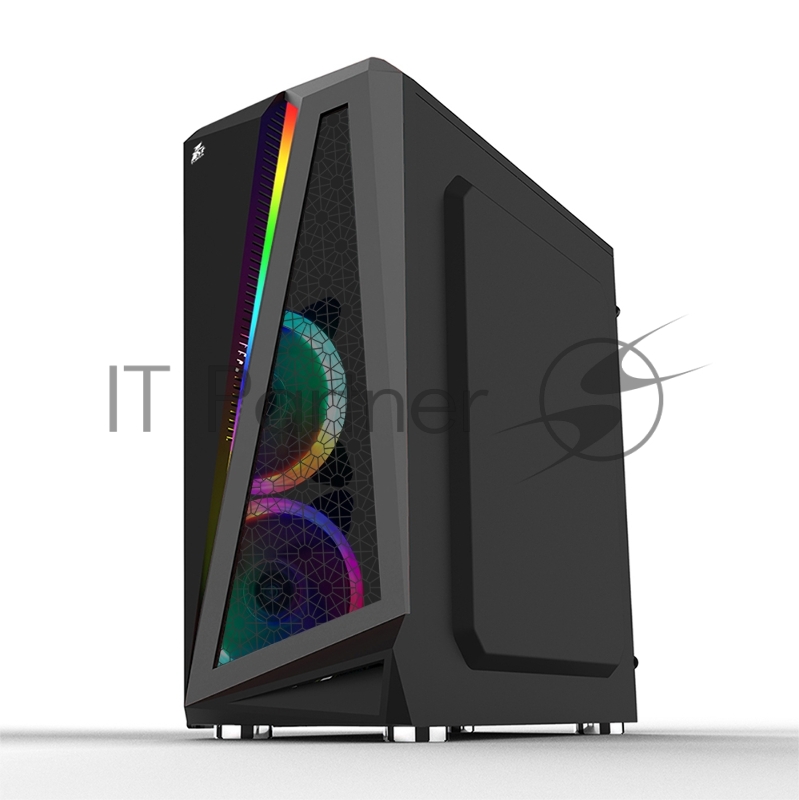 Корпус 1STPLAYER RAINBOW R5 / ATX, tempered glass side panel / 3x 120mm LED fans inc. / R5-3R1