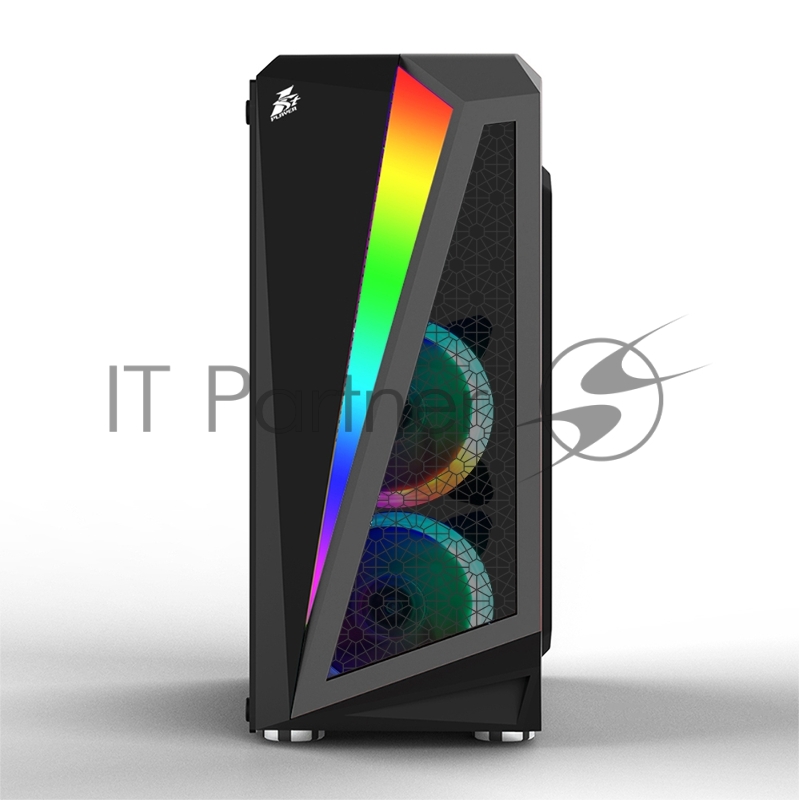 Корпус 1STPLAYER RAINBOW R5 / ATX, tempered glass side panel / 3x 120mm LED fans inc. / R5-3R1