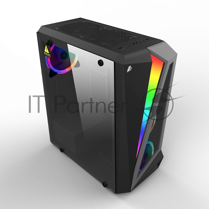 Корпус 1STPLAYER RAINBOW R5 / ATX, tempered glass side panel / 3x 120mm LED fans inc. / R5-3R1
