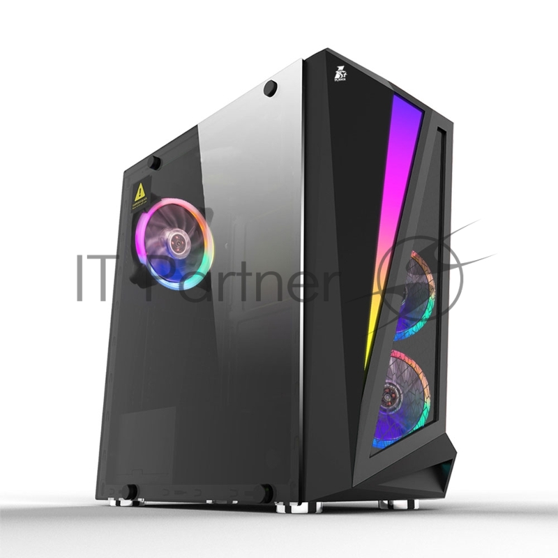 Корпус 1STPLAYER RAINBOW R5 / ATX, tempered glass side panel / 3x 120mm LED fans inc. / R5-3R1