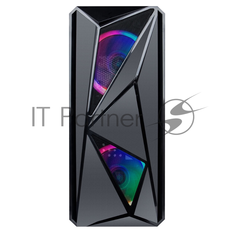 Корпус 1STPLAYER FIREROSE F4 / ATX, tempered glass side panels / 3x 120mm LED fans inc. / F4-3R1