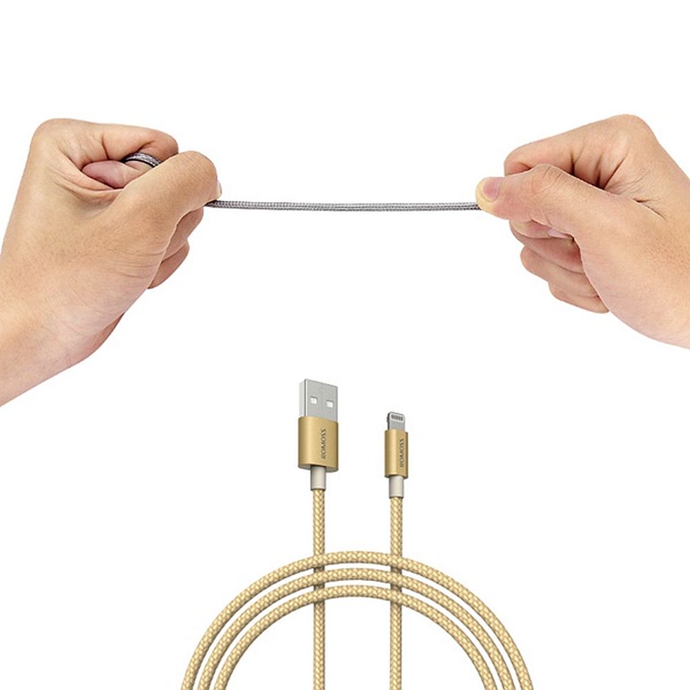 Кабель Lightning MFi для поключения к USB Apple iPhone X, iPhone 8 Plus, iPhone 7 Plus, iPhone 6 Plus, iPad. MD818ZM/A, MD819ZM/A. Золотой.