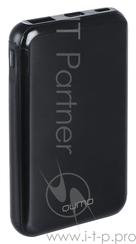 Портативное зарядное устройство Qumo PowerAid P5000 (S), 5000 мА-ч, 1 USB 2.4A, вход до 2А (Type C + Micro), черный, корпус металл
