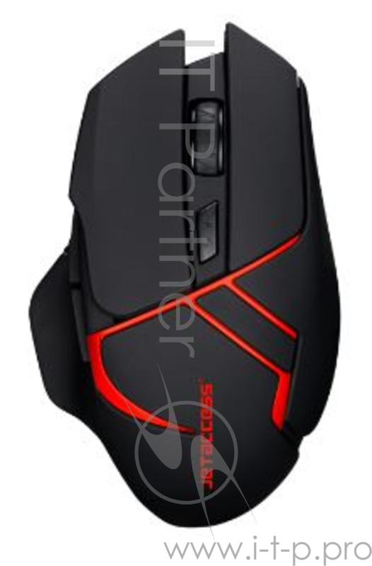 Беспроводная мышь Jet.A Comfort OM-U64G чёрно-красная (800/1200/1600dpi, Pixart 3065, 6 кнопок, USB)