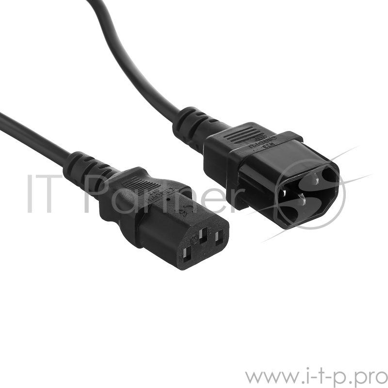 Кабель монитор-компьютер (UPS->уст-во) ExeGate Power EC-1P (С13->С14) VDE-250V-3*0,75-CU, 10A, 1м