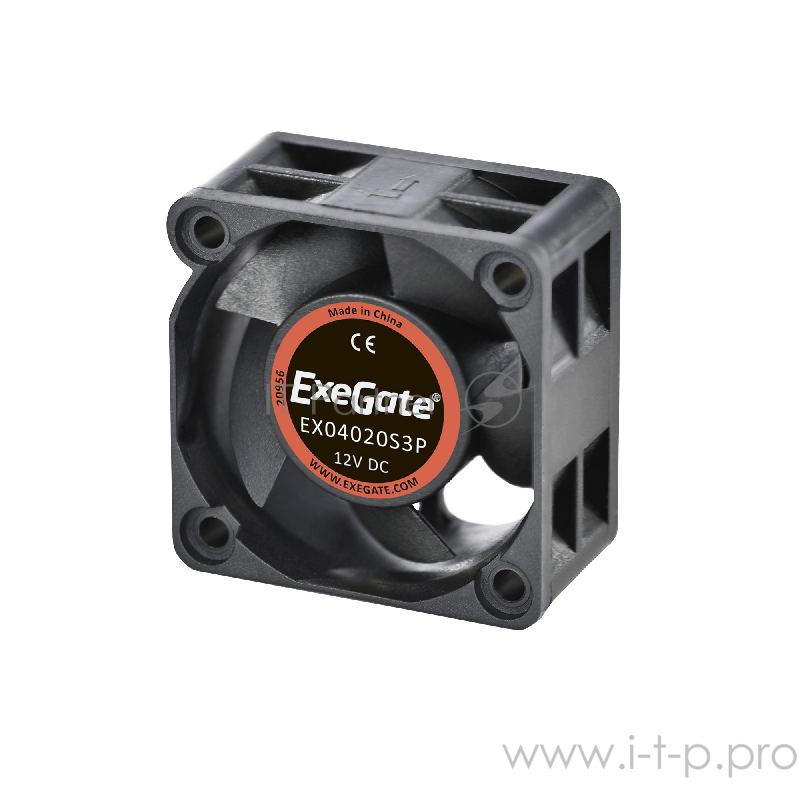 Вентилятор ExeGate Mirage-S 40x40x20 подшипник скольжения, 5500 RPM, 23dB, 3pin