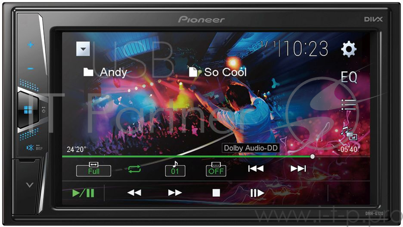Автомагнитола Pioneer DMH-G120 2DIN 4x50Вт