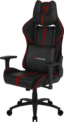 Игровое кресло ThunderX3 BC5-BR black/red (AIR Tech, экокожа, регулируемый угол наклона, механизм качания).