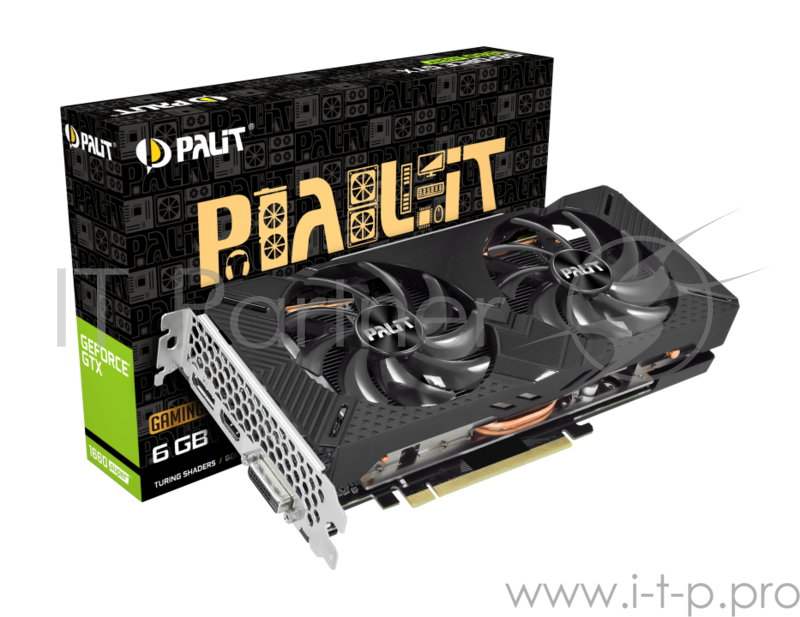 Видеокарта Palit PCI-E PA-GTX1660SUPER GP OC 6G nVidia GeForce GTX 1660SUPER 6144Mb 192bit GDDR6 1530/14000 DVIx1/HDMIx1/DPx1/HDCP Ret
