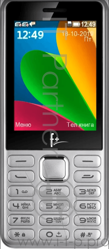 Телефон сотовый F+ S285 Dark Grey, 2.8 240х320, 32MB RAM, up to 16GB flash, 0,3Mpix, 2 Sim, BT v2.1, 1000mAh, 100g, 133 ммx56,8 ммx9,3 мм