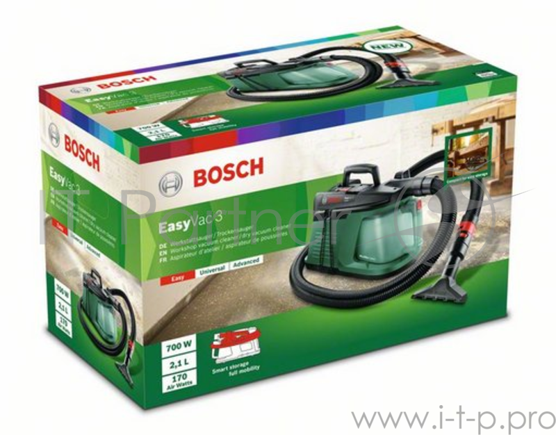 Пылесос Bosch EasyVac 3 06033D1000 (700Вт, 2.1л)