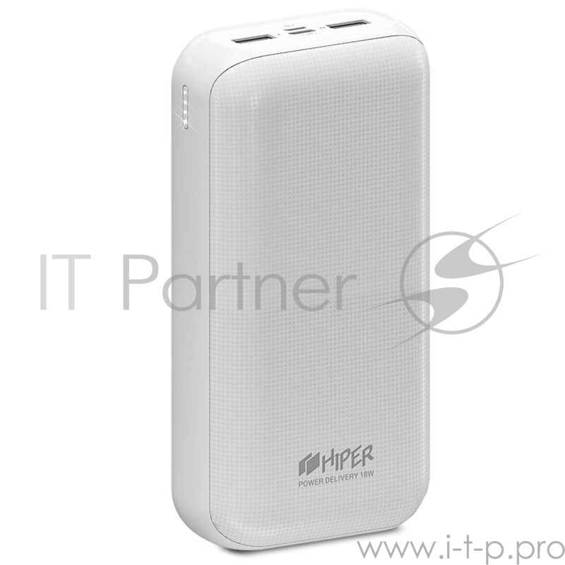 Аккумулятор HIPER Внешний аккумулятор HIPER RPX30000 Li-Pol 30000 mAh QC 3A+2.4A 2xUSB 1xType-C белый