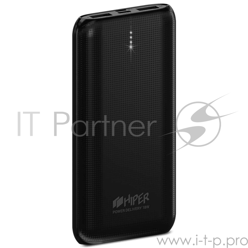 Аккумулятор HIPER Внешний аккумулятор HIPER RPX10000 Li-Pol 10000 mAh QC 3A+2.4A 2xUSB 1xType-C черный