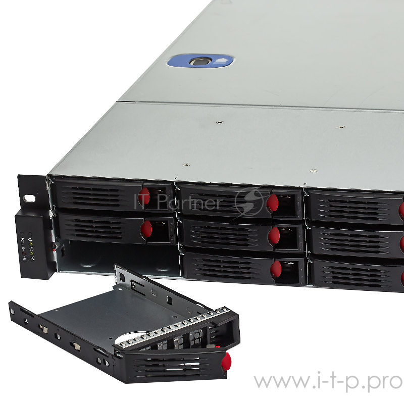 Серверный корпус ExeGate Pro 2U550-HS12 <RM 19, высота 2U, глубина 550, без БП, 12xHotSwap, USB>