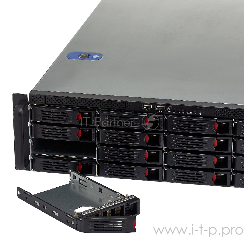 Серверный корпус ExeGate Pro 3U660-HS16 <RM 19, высота 3U, глубина 660, без БП, 16xHotSwap, USB>