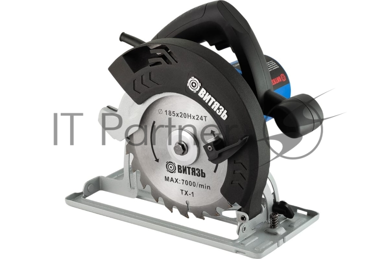 Пила дисковая электрическая Витязь 1500 Вт, размер диска 185х20 мм., 5000 об/мин глубина пропила под углом 90° - 65 мм , глубина пропила под углом 45° - 44 мм., (пильный диск)