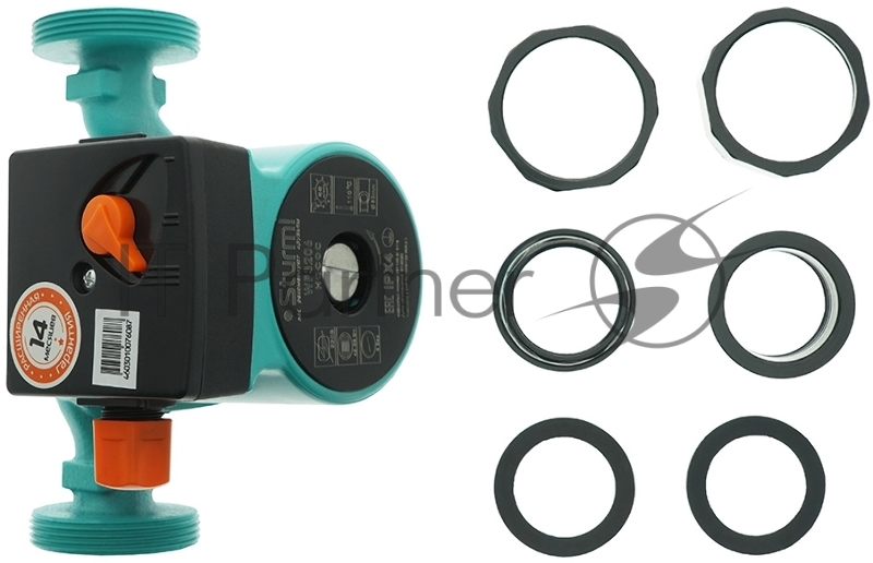 Насос циркуляционный STURM, 3 скорости, макс 96Вт, 55л/мин