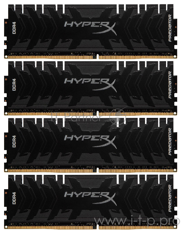 Модуль памяти DDR 4 DIMM 64Gb PC26600, 3333Mhz, Kingston XMP HyperX Predator CL16 (Kit of 4) (HX433C16PB3K4/64) (retail)