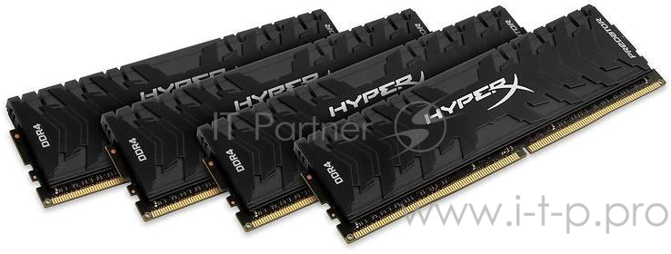 Модуль памяти DDR 4 DIMM 64Gb PC26600, 3333Mhz, Kingston XMP HyperX Predator CL16 (Kit of 4) (HX433C16PB3K4/64) (retail)