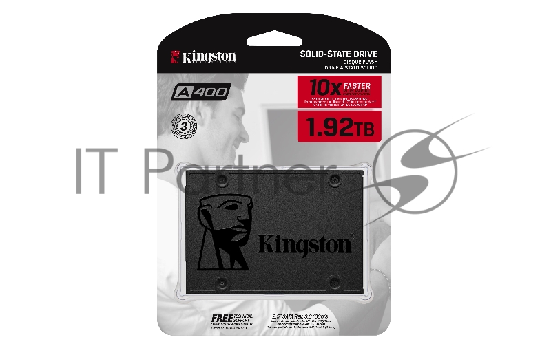 SSD 2.5 Kingston 1920Gb A400 Series <SA400S37/1920G> (SATA3, up to 500/450Mbs, TLC, 7mm)