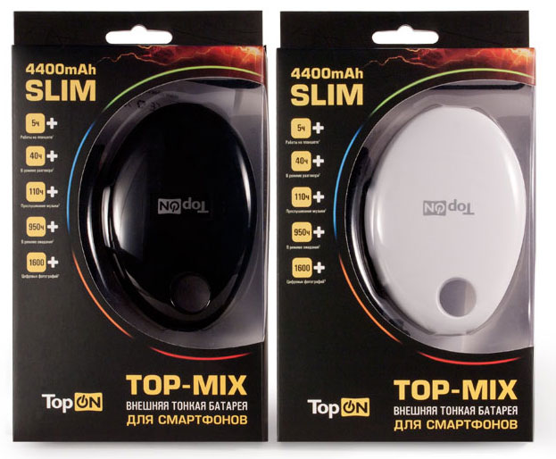 Универсальный внешний аккумулятор 4400mAh (16Wh) с USB-портом, для зарядки смартфонов, планшетов и цифровой техники. Черный.