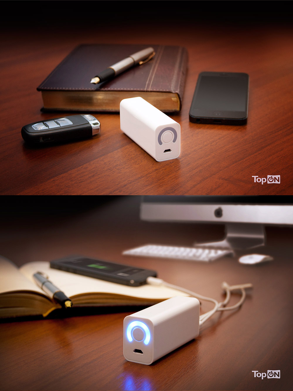 Ультракомпактный внешний аккумулятор 3000mAh (11Wh) с USB-портом, для зарядки смартфонов, планшетов и цифровой техники. Белый.