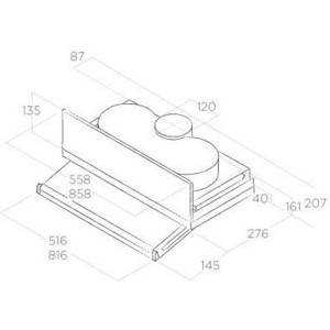 Вытяжка встраиваемая Elica Ciak GR/A/86 нержавеющая сталь управление: ползунковое (1 мотор)