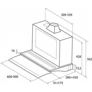 Вытяжка встраиваемая Elica Glide IX/A/60 серебристый управление: кнопочное (1 мотор)