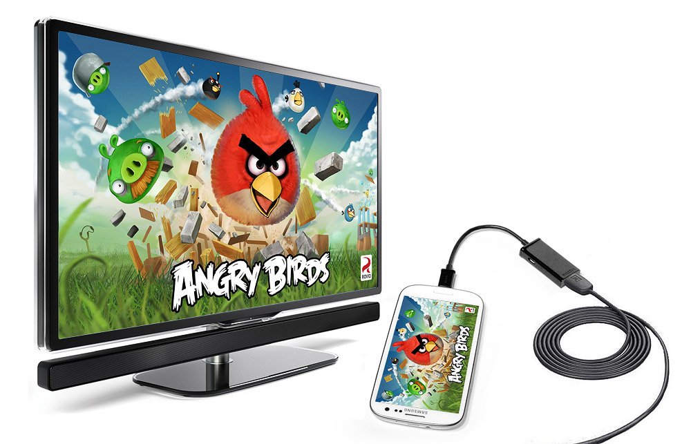 Кабель-переходник MicroUSB - HDMI (MHL) для передачи цифрового аудио и видео сигнала со смартфона или планшета на TV и монитор. 11-pin. Черный.