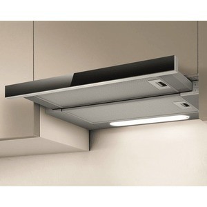 Вытяжка встраиваемая Elica ELITE 14 LUX GRVT/A/90 / 90 см, кнопочное управление, 650 куб. м. , серая+черное стекло