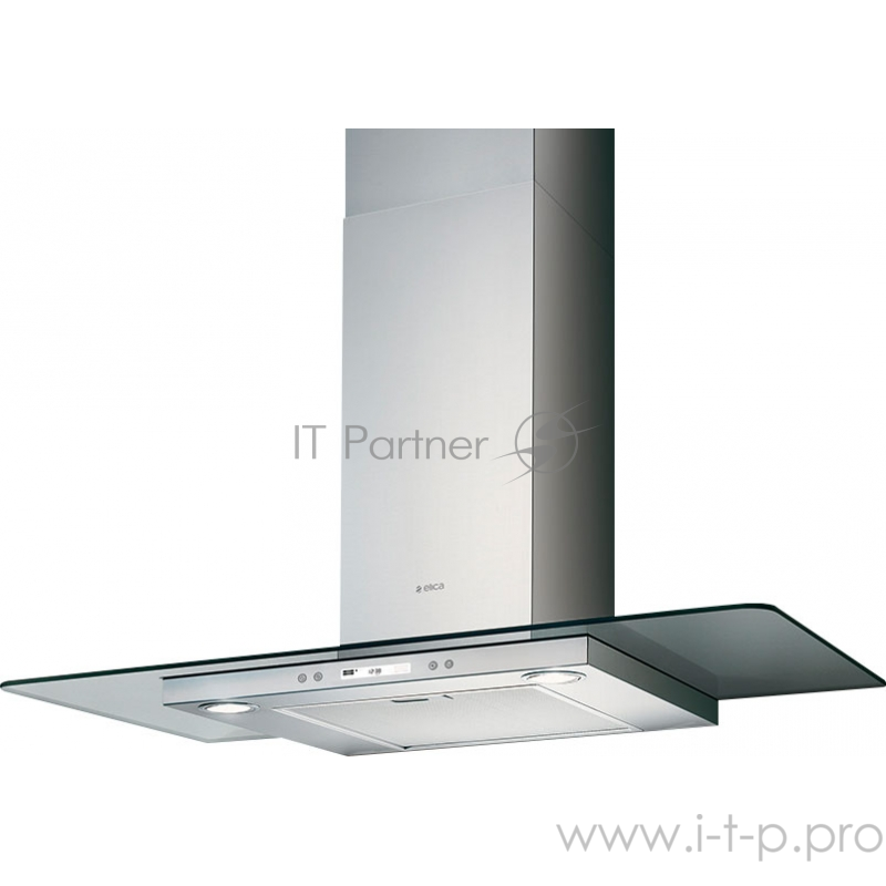 Вытяжка островная ELICA FLAT PLUS ISLAND IX/A/90 / 90х60 см, 1200 куб.м., электронное управление, дисплей, нержавеющая сталь+стекло