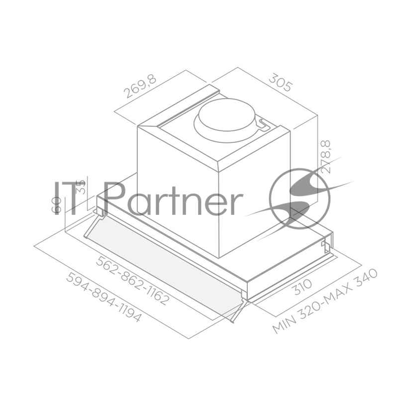 Вытяжка ELICA BOX IN PLUS IXGL/A/90, нержавеющая сталь+белое стекло