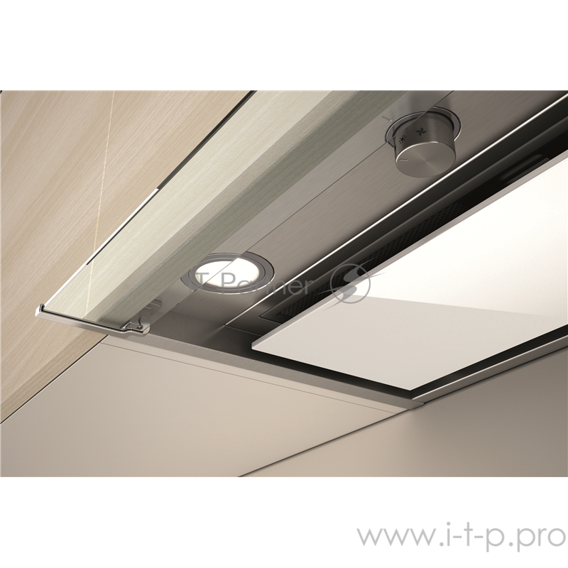 Вытяжка ELICA BOX IN PLUS IXGL/A/60 / 60 см, 1000 куб.м., механическое поворотное управление, нержавеющая сталь+белое стекло