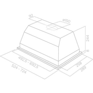 Встраиваемая вытяжка ELICA ELIBLOC HT GR A/60 / 900 м3, слайдерное управл., цвет: серый